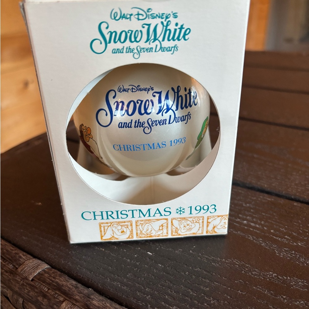 Disney Snow White Christmas Ornament - White and Blue